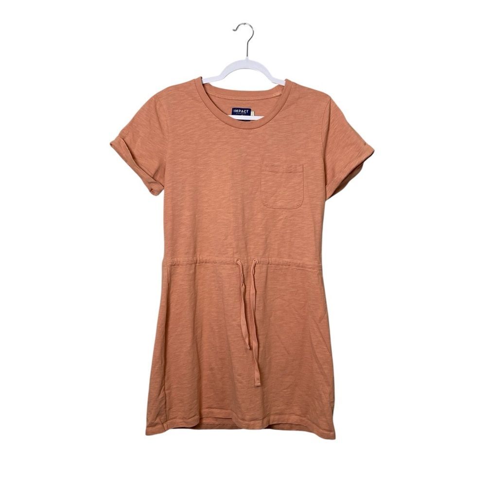 United By Blue Impact Collection Organic Cotton Casual T Shirt Dress Peach